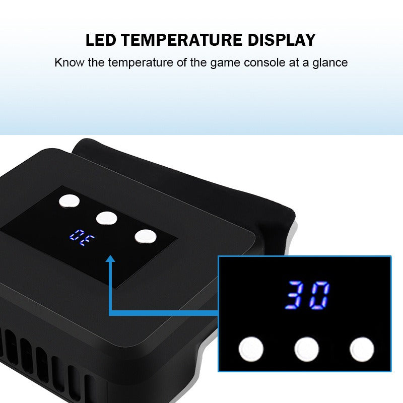 Suitable for switch host heatsink switch game console base with temperature display and cooling fan