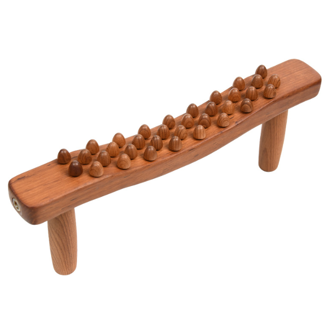 Handheld 34 Beads Home Massaging Device wood stick massage tool Body Massage Wooden Guasha Tool for Relaxation